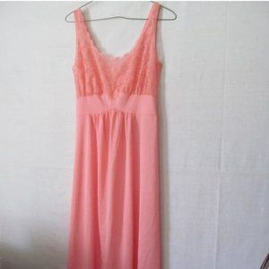 Authentic vintage 1960s Pink Lingerie Nightgown Womens sz M Van Roalte lingerie